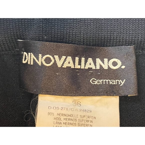 DINOVALIANO Womens Trousers Wool Pant Tapered Leg Elastic Waist Black Size 36 - Picture 9 of 10